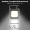Mini LED Pocket FlashLight – USB Rechargeable COB Keychain Work Light