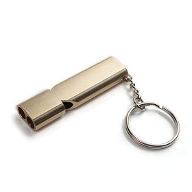 Aluminum Safety Whistle (Color: Golden)