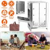 Portable Backpacking Stove with Handle Carry Bag 2 Bolts