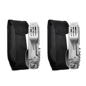 420 Camping Knife Cutlery Multi-function Table Knife (Ships From: China)