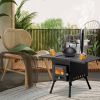 black iron panel with chimney camping stove N001