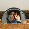 Pop Up Tent Waterproof  with 4 Mosquito Net Windows Carrying Bag for Hiking Climbing Adventure Fishing
