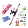 Kids Fishing Pole Starter Kit  with Tackle Box 56Pcs Fishing Lures