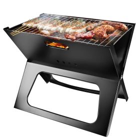 Foldable Charcoal Grill (Color: Black)