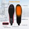 3000mAh Rechargeable Battery  Trimmable Heated Shoe Insoles