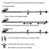 Four-Section Curved Handle Trekking Pole