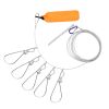 Fishing Lock Buckle with Reel Stainless Steel Lanyard