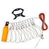 Fishing Lock Buckle with Reel Stainless Steel Lanyard
