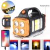 Multifunctional Solar LED+COB Light – Waterproof USB Camping Lantern