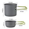 5Pcs Camping Cookware Mess Kit and Carry Mesh Bag for Outdoor Camping Hiking and Picnic