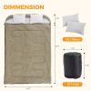 Adult double warm sleeping bag with pillow