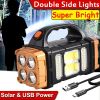 Multifunctional Solar LED+COB Light – Waterproof USB Camping Lantern