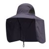 Wide Brim Sun Screen Fisherman's Hat With Neck Flap