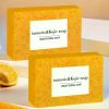 100g Turmeric Kojic Acid Soap with Lemon Granules Exfoliating Scrubbing Skin Lightening Body Care Jabón Con Ácido Kojico Y Témor