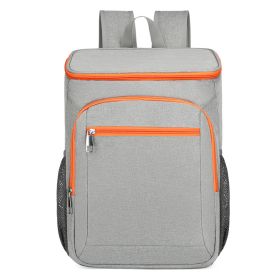 Thermal Insulated  Cooler Backpack (Color: Gray/Orange)