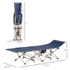 Outsunny Folding Camping Cot for Adults – Portable Sleeping Bed with Carry Bag and Side Pocket