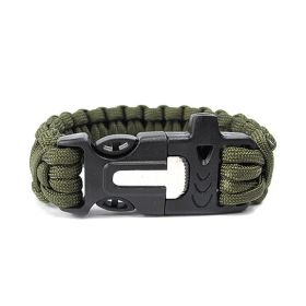 Seven Core Umbrella Rope Braided Survival Bracelet (Color: Army Green)