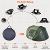Pop Up Tent Waterproof  with 4 Mosquito Net Windows Carrying Bag for Hiking Climbing Adventure Fishing