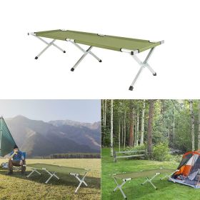 Folding Camping Cot with Carrying Bags (Color: Army Green)