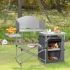 Portable Grilling Table with Windscreen Bag