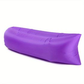 Camping Inflatable Sofa (Color: Purple)