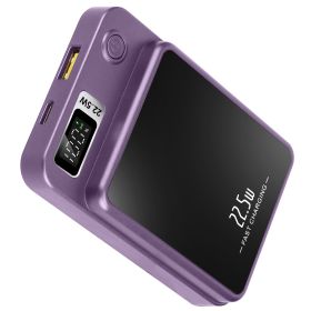 2 In 1 Magnetic Wireless Power Bank (Option: PowerBankPurple)