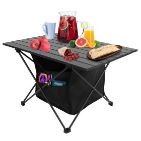 Foldable Camping Table With Storage Basket (Option: CampingTableL)