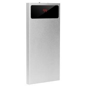 20000mAh Power Bank Ultra-thin Dual USB Ports (Option: PowerBankSilver)